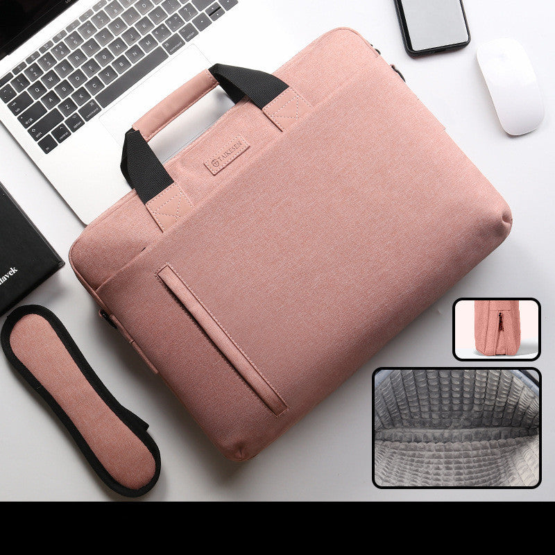 Portable Solid Color Large Capacity Laptop Bag