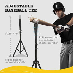 Soozier 17X 5.5Baseball Net With Strike Zone, Tee, Caddy, And Carry Bag For Pitching And Hitting, Portable Extra Large Softball And Baseball Training Equipment