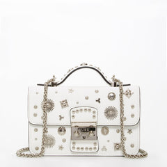 The Hollywood White Leather Crossbody Bag