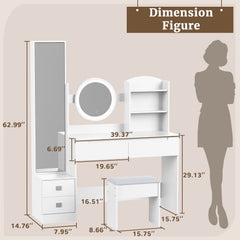 VFF Bedroom Dressing Table, Modern Minimalist Makeup Cabinet, Master Bedroom Makeup Mirror, Makeup Table Mirror Cabinet