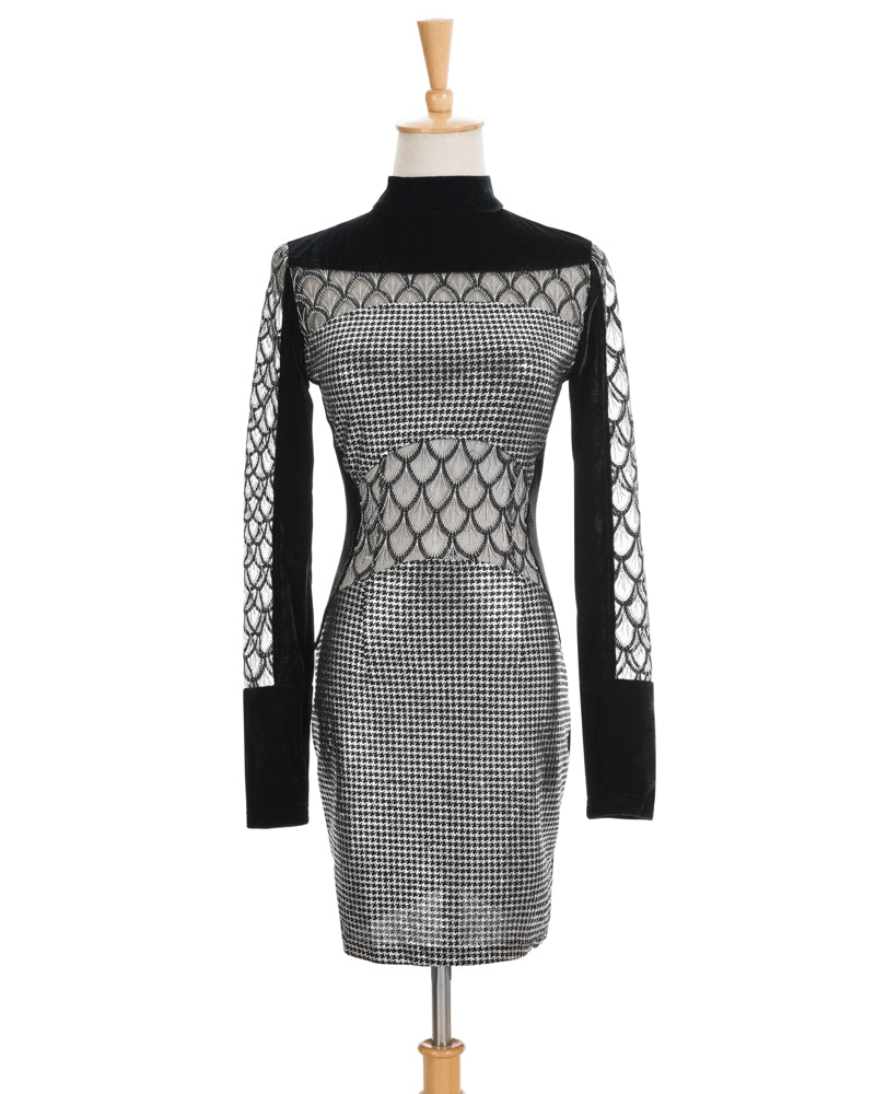 Metallic Silver Dress - Celebrity Aura