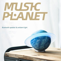 Music Planet Bluetooth Audio Gift Atmosphere Light Luminous Luminous Earth Portable Outdoor Speaker - Celebrity Aura