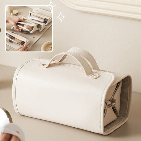 New Folding Cosmetic Bag Large Capacity Portable Handbag Waterproof Travel Storage Washing Bag For Women - Celebrity Aura